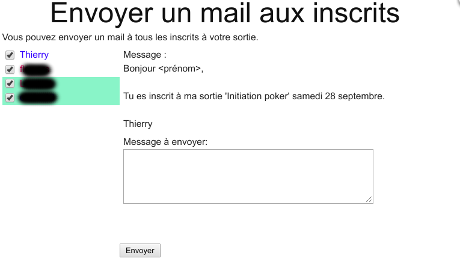 Envoyer un mail aux inscrits à une sortie