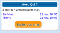 bouton d'invitation à une sortie