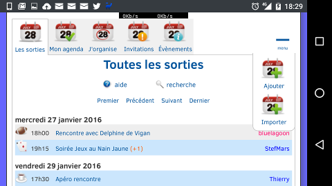 Si On Sortait mobile : les sorties