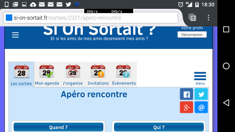 Si On Sortait mobile : Une sortie
