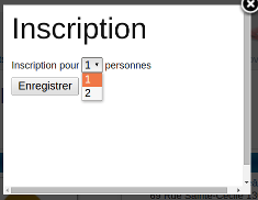 inscription à plusieurs sur une sortie